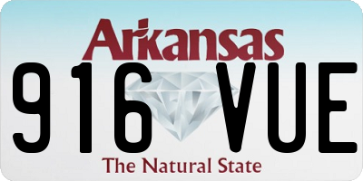 AR license plate 916VUE