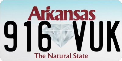 AR license plate 916VUK