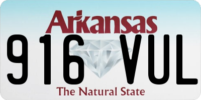AR license plate 916VUL