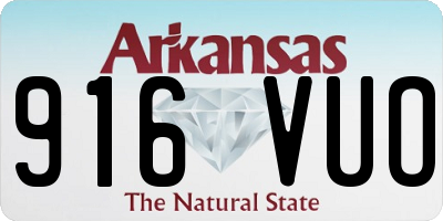 AR license plate 916VUO