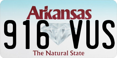 AR license plate 916VUS
