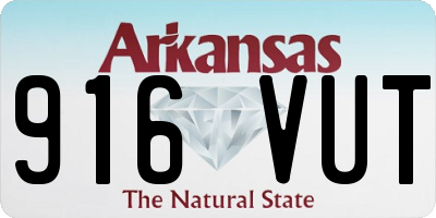 AR license plate 916VUT