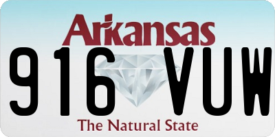 AR license plate 916VUW
