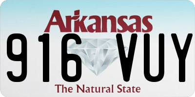 AR license plate 916VUY