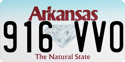 AR license plate 916VVO
