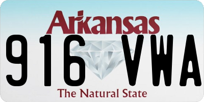 AR license plate 916VWA