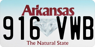 AR license plate 916VWB