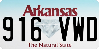 AR license plate 916VWD