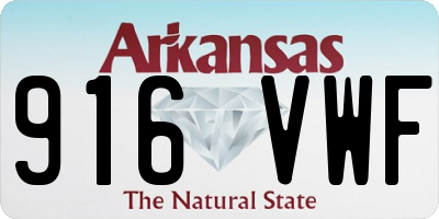 AR license plate 916VWF