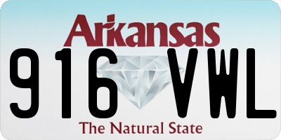 AR license plate 916VWL