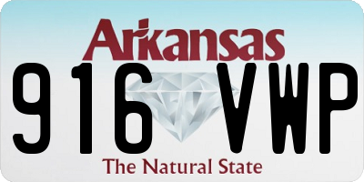 AR license plate 916VWP