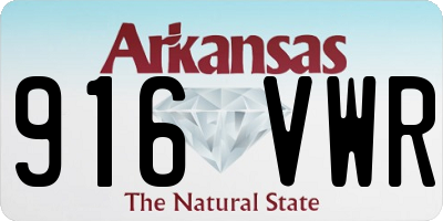 AR license plate 916VWR