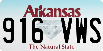 AR license plate 916VWS