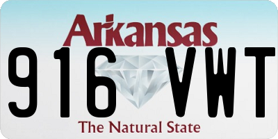 AR license plate 916VWT