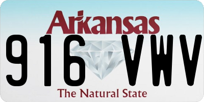 AR license plate 916VWV