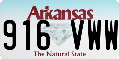 AR license plate 916VWW