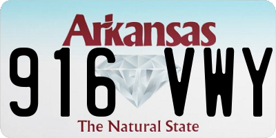 AR license plate 916VWY