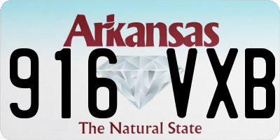 AR license plate 916VXB