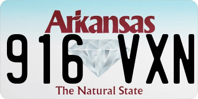 AR license plate 916VXN
