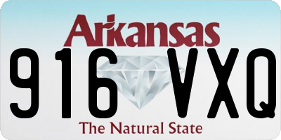 AR license plate 916VXQ