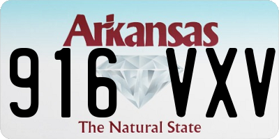 AR license plate 916VXV
