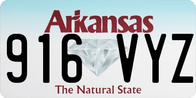 AR license plate 916VYZ
