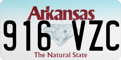 AR license plate 916VZC