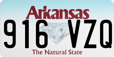 AR license plate 916VZQ