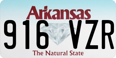 AR license plate 916VZR