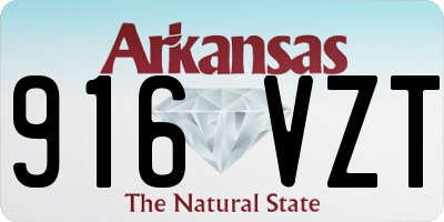 AR license plate 916VZT