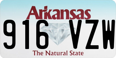 AR license plate 916VZW