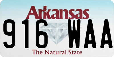 AR license plate 916WAA