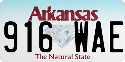 AR license plate 916WAE