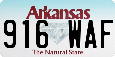 AR license plate 916WAF