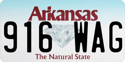 AR license plate 916WAG