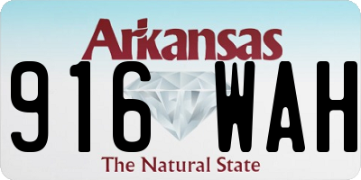 AR license plate 916WAH