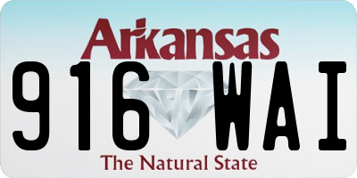 AR license plate 916WAI