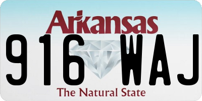 AR license plate 916WAJ