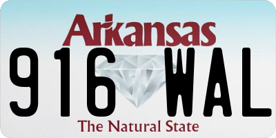 AR license plate 916WAL