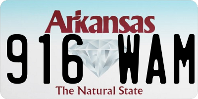 AR license plate 916WAM