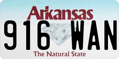 AR license plate 916WAN