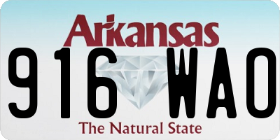 AR license plate 916WAO
