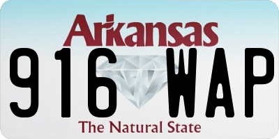 AR license plate 916WAP