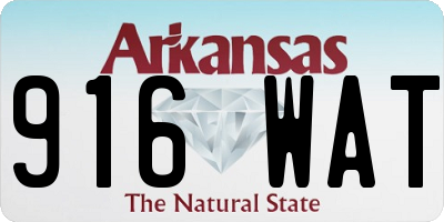 AR license plate 916WAT