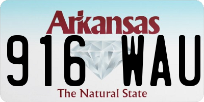 AR license plate 916WAU