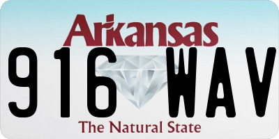 AR license plate 916WAV