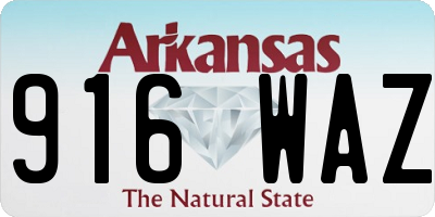 AR license plate 916WAZ