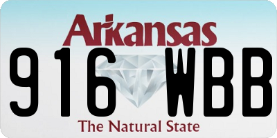 AR license plate 916WBB