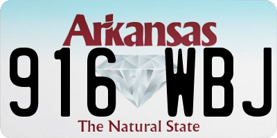 AR license plate 916WBJ