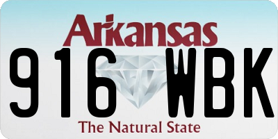 AR license plate 916WBK